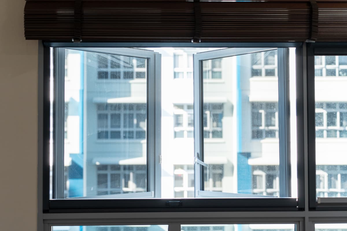 Completed retractable insect mesh fitted to an HDB living room window